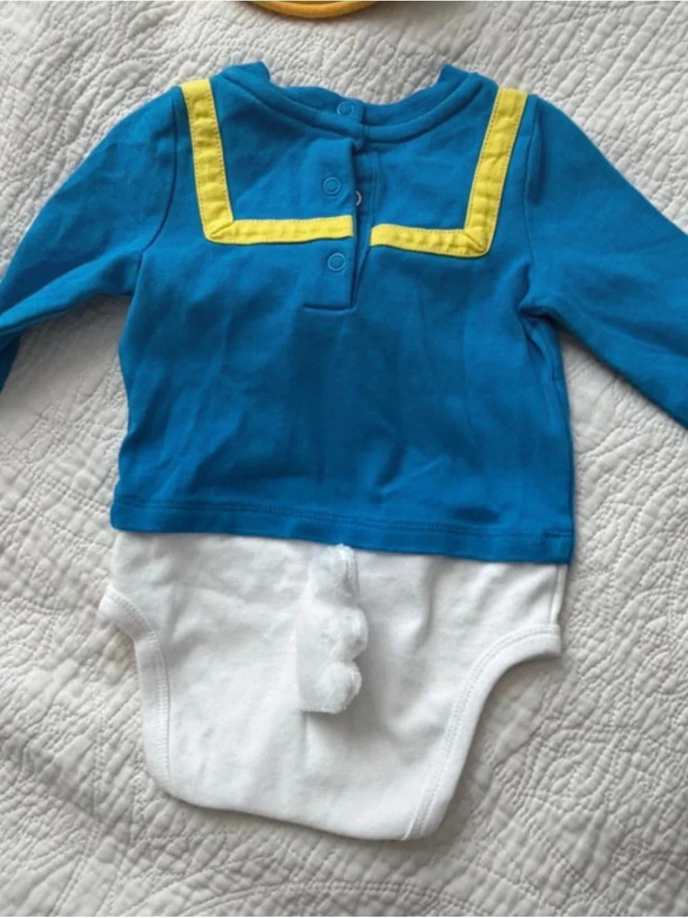 Disney Blue Donald Duck Toddler Costume Bodysuit with Hat